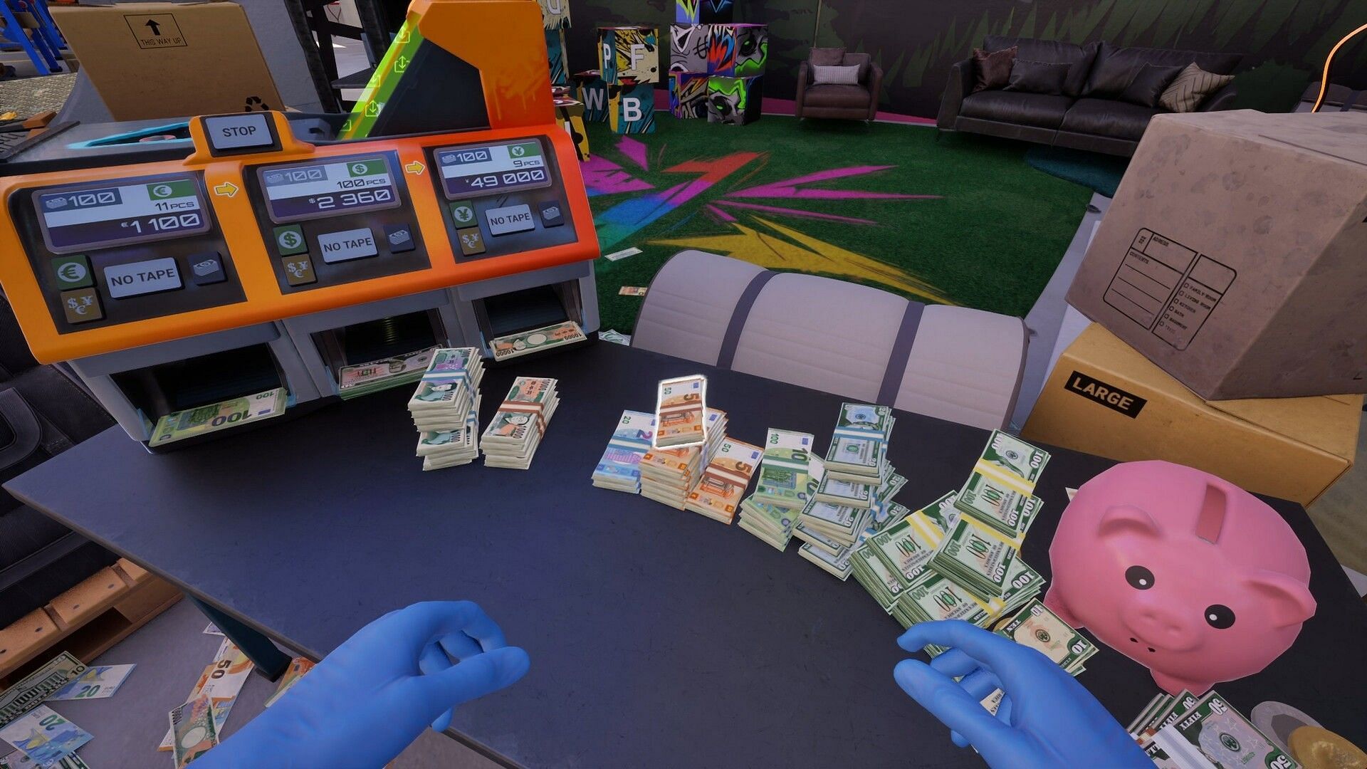 Sorting Cash (Image via Forklift Interactive || Digital Pajamas)